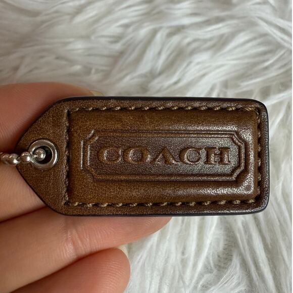 1.5" y2k COACH Vintage Fob Bag Charm Hang tag Hangtag - Picture 1 of 2